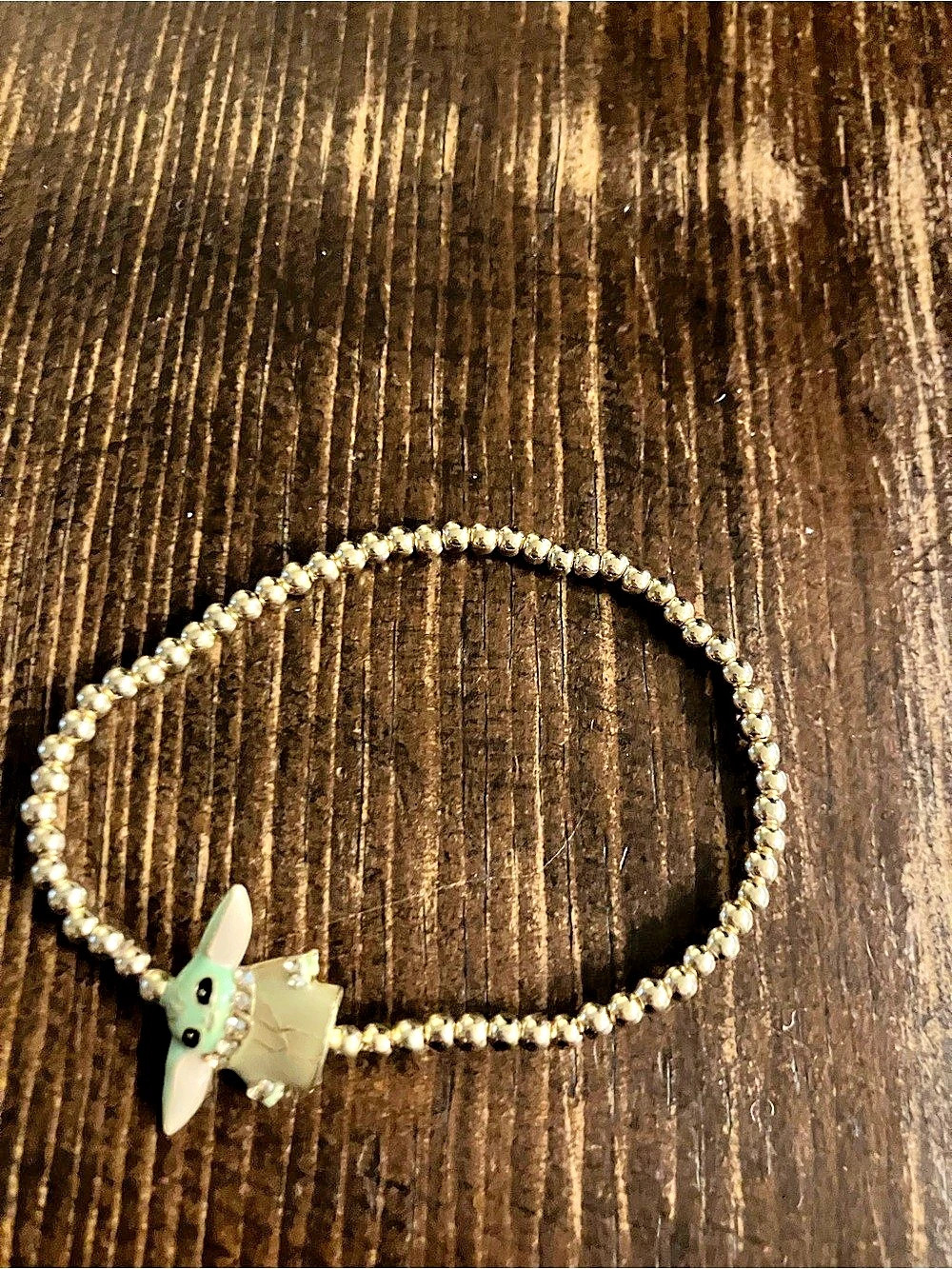 BaubleBar DisneySTAR WARS GROGU Pisa Charm Bracelet Beaded stretchy